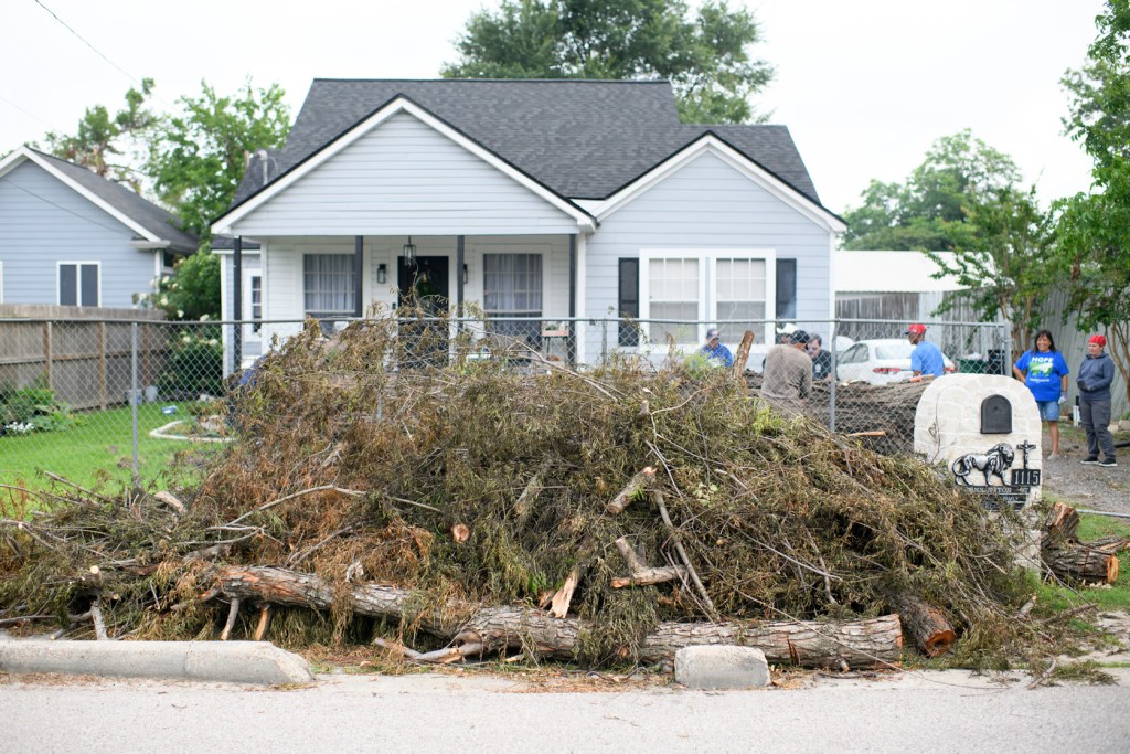 Volunteers unite to clean up toppled trees after Houston storm